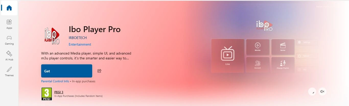 IBO Player Pro on desktop