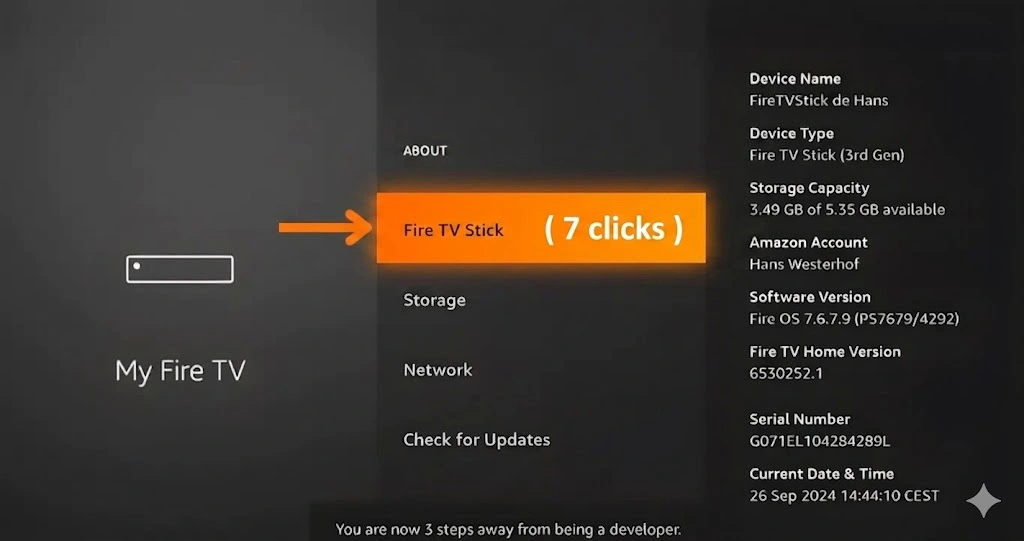 IPTV on Firestick — Developer Options